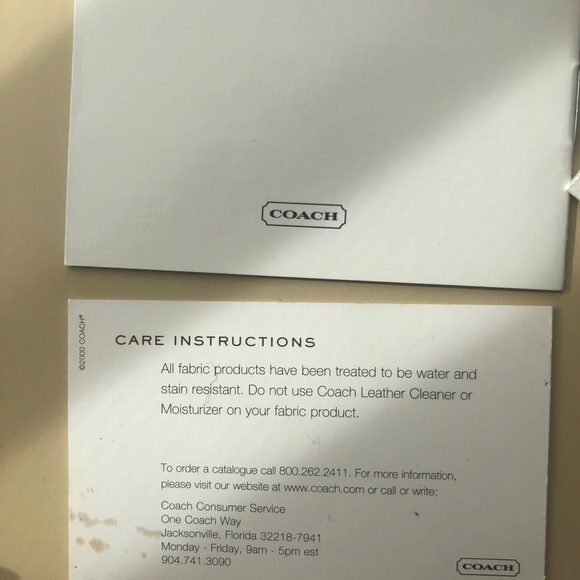 NWOT COACH fabric wristlet. Black. Zipper strap purse cell phone holder - Picture 7 of 11